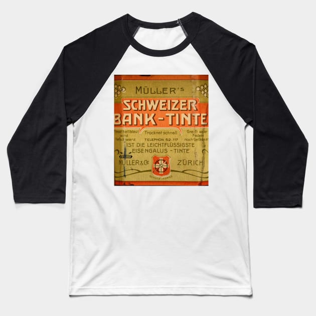 Schweizer Bank Tinte / Swiss Artwork Photography Baseball T-Shirt by RaphaelWolf